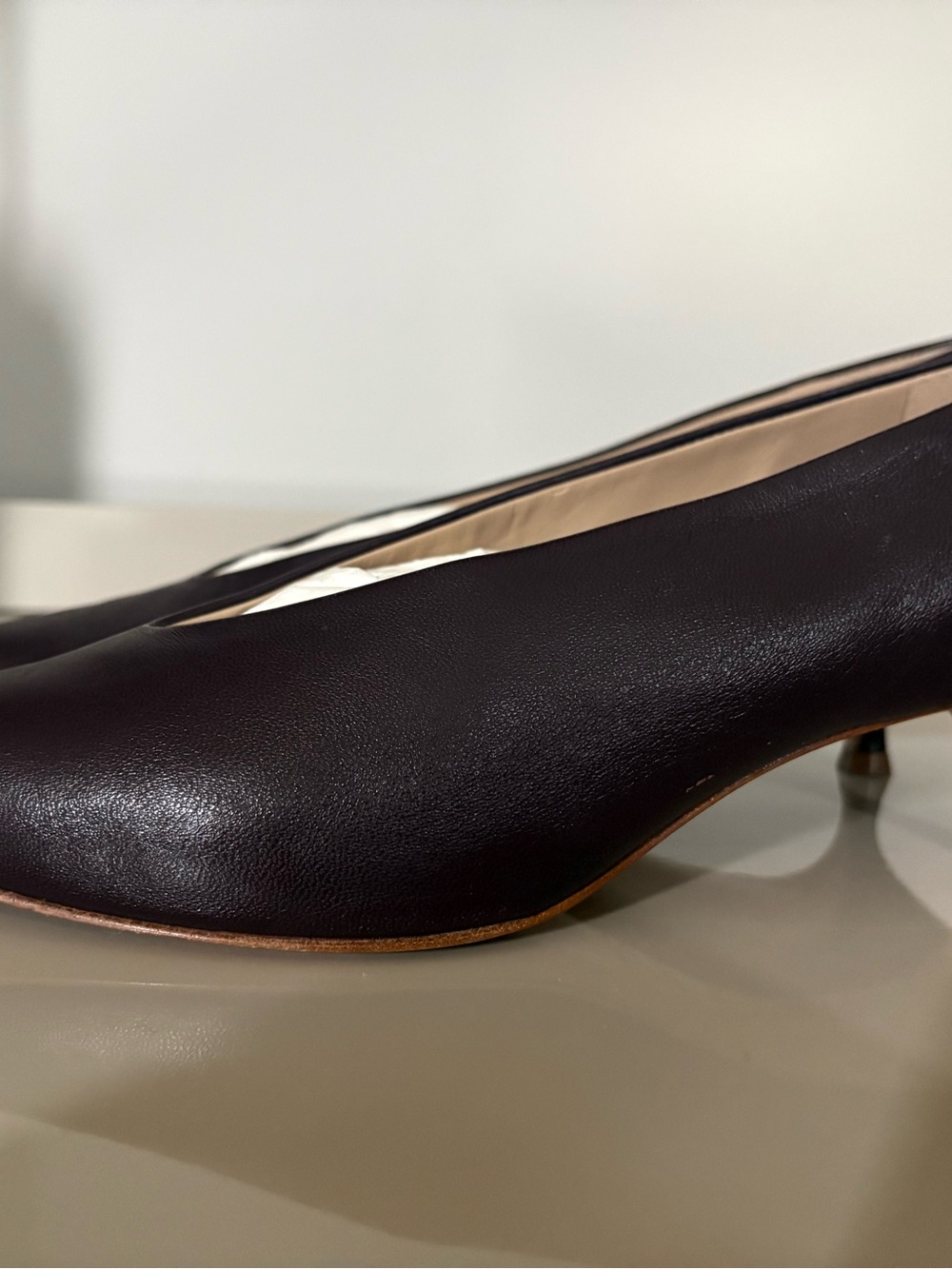 Le Monde Beryl Babouche Kitten Heel Pumps Plum 40.5/10 - Picture 2 of 11